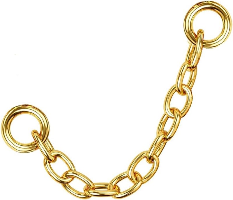 Goenjoy 14K Gold Plated Earrings Connector Chains Set for Women, Convertible Dangle Chain for Double Piercings 30mm - Image 1